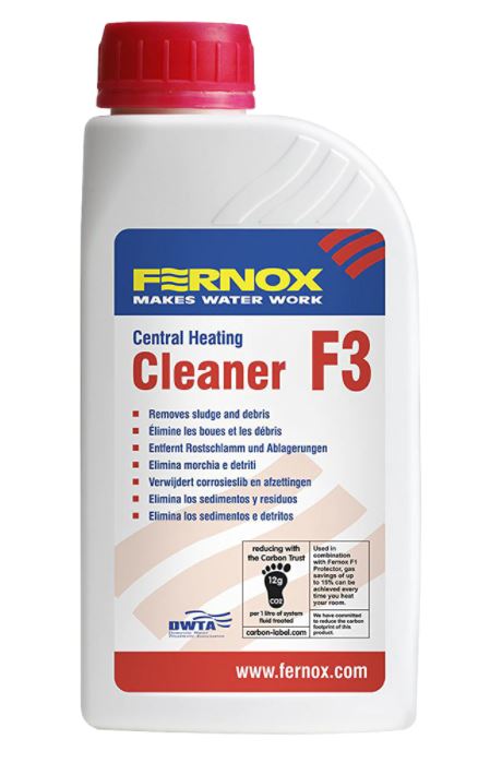 FERNOX Cleaner F3 tisztító folyadék 100 liter vízhez, 500ml
