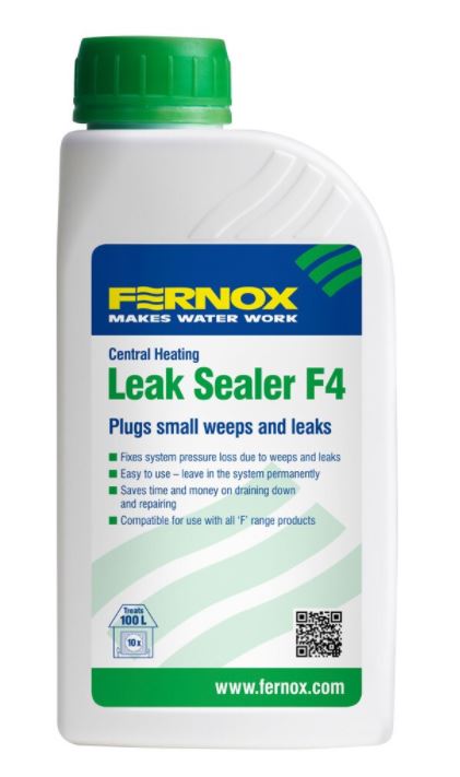 FERNOX Leak Sealer F4 szivárgás tömítő folyadék 100 liter vízhez, 500ml