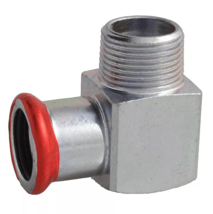 FixTrend Steel Press szénacél könyök, rövid, 18mm tok-1/2"K