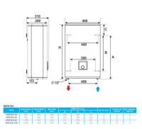 ATLANTIC Vertigo 100 ERP tárolós vízmelegítő, elektromos, függ./vízsz.elhelyezés