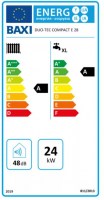 BAXI Duo-Tec Compact E 28 ERP kombi kazán, kondenzációs, fali, F:24kW, HMV:28kW