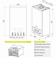 BAXI Prime 28 ERP kombi kazán, kondenzációs, fali, F:24kW, HMV:28kW, IPX5D
