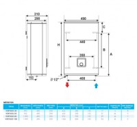 ATLANTIC Vertigo 80 ERP tárolós vízmelegítő, elektromos, függ./vízsz. elhelyezés
