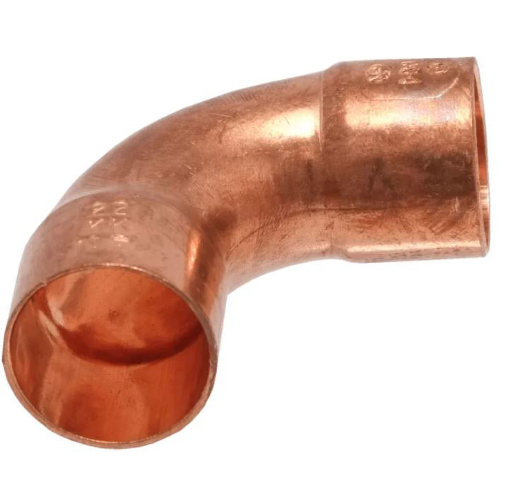 IBP 5002A forrasztható réz ív 90° 2 tokos 22mm