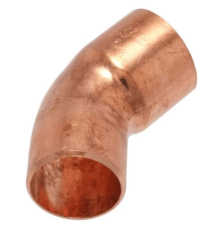 IBP 5040 forrasztható réz ív 45° 1 tokos 22mm