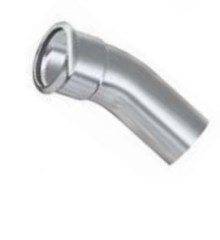 FixTrend Inox press ív, 30°, 1 tokos, 108mm