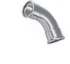 FixTrend Inox press ív, 60°, 2 tokos, 108mm
