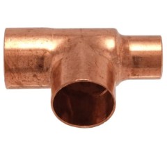 IBP 5130R forrasztható réz szűkített T-idom 22x22x15mm